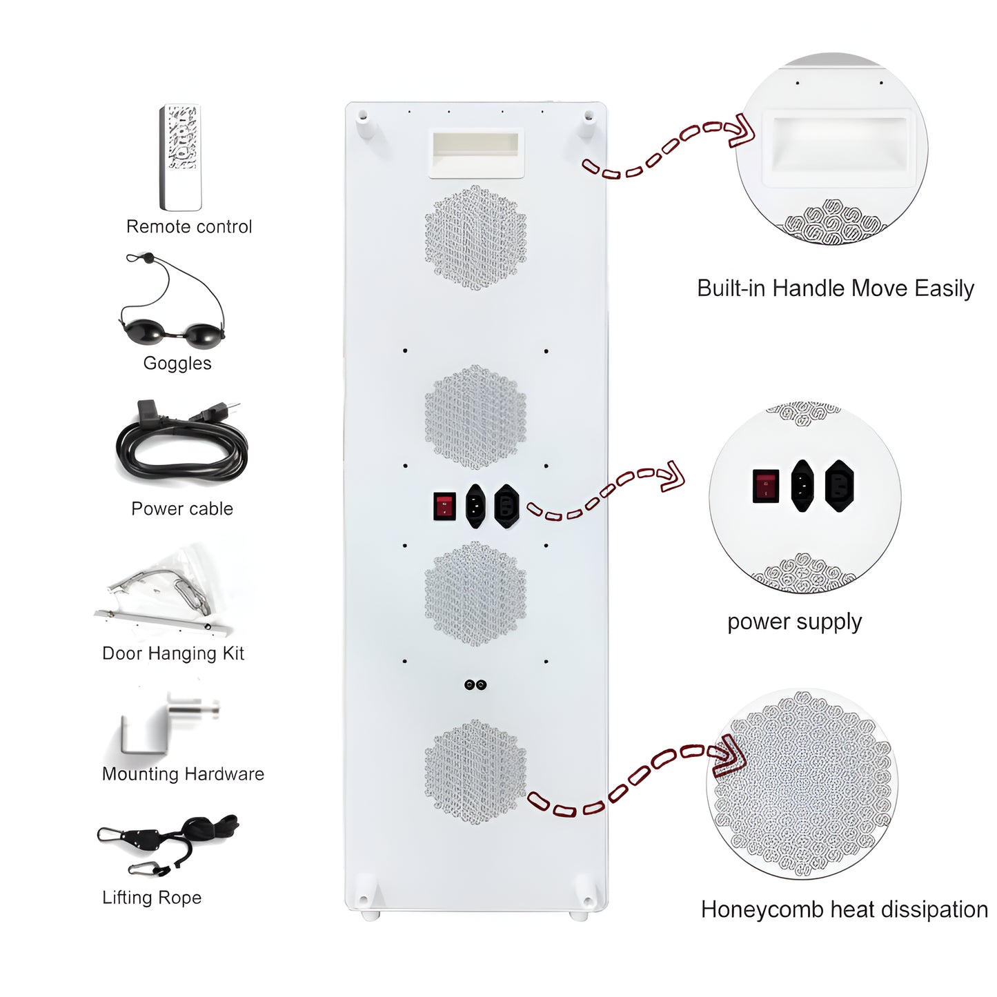 Factory Wholesale Led Red Light Portable Infrared Light Therapy 660Nm 850Nm Led Red Light Therapy Panel