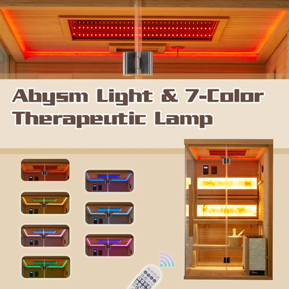 2-4 Person Steam Sauna, Traditional Sauna for Home, Home Spa Sauna, Indoor Sauna
